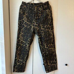 Cheetah/Leopard Print Jeans - size 28/29